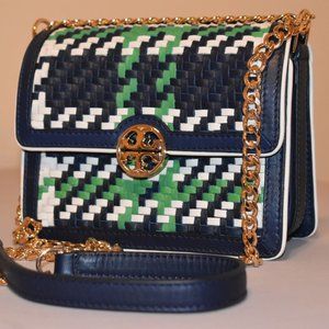 Tory Burch Woven Convertible Mini Shoulder Bag
